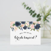 私の新婦付添人カードです 案内ポストカード (スタンド正面)