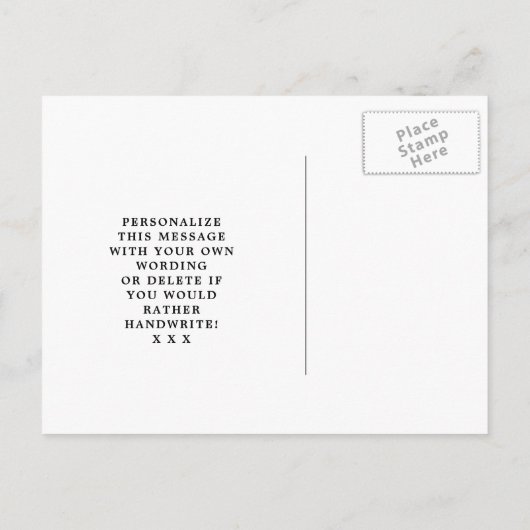 私の新婦付添人カード冬の雪です インビテーションポストカード (裏面)