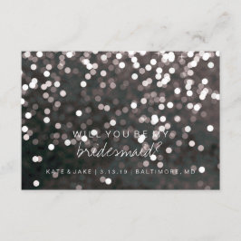 私の新婦付添人カード-きらめくな黒です 招待状