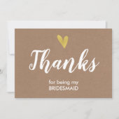 私の新婦付添人カード|クラフトがあることをありがとう サンキューカード (正面)