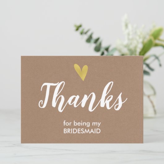 私の新婦付添人カード|クラフトがあることをありがとう サンキューカード (スタンド正面)