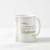 私の新婦付添人|の金ゴールドの紙吹雪があって下さい コーヒーマグカップ (正面右)