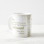 私の新婦付添人|の金ゴールドの紙吹雪があって下さい コーヒーマグカップ (正面左)