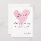 私の新婦付添人/フラワー・ガールカードです 招待状 (正面/裏面)