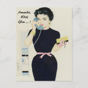 私の新婦付添人、メイド・オブ・オーナー（花嫁付き添い人）…です インビテーションポストカード