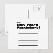 私の新年の決断のリスト シーズンポストカード (正面/裏面)