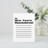 私の新年の決断のリスト シーズンポストカード (スタンド正面)