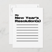 私の新年の決断のリスト シーズンポストカード (正面/裏面)