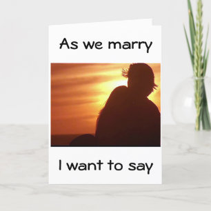 私の新郎が結婚式の日のシルエットを カード