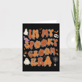 私の新郎不気味時代ハロウィーンの結婚ビシェルで カード (正面)