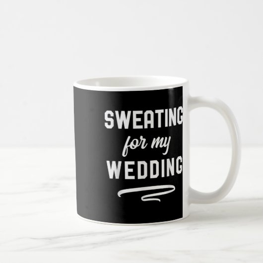 私の新郎結婚の働きおもしろいに汗 コーヒーマグカップ (右)