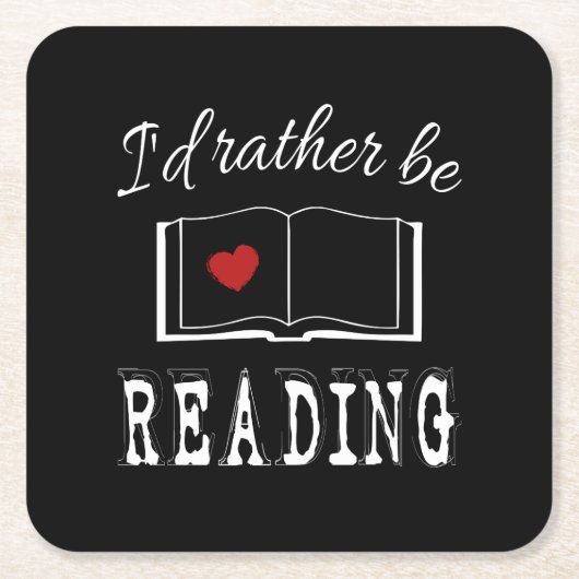 私の方が良読い スクエアペーパーコースター (正面)