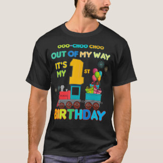 私の方法で私の最初の誕生日トレインパーティーキ Tシャツ