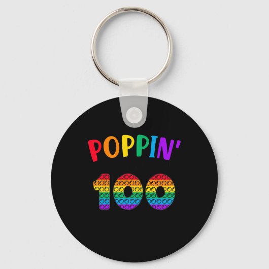 私の方法は学校の子供の100の日を持つ100時間の日ポップ・アートの キーホルダー (正面)