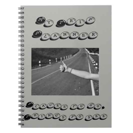 私の旅行プランナー – 行く場所、見る物 ノートブック (正面)