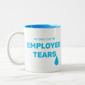 私の日おもしろい々の従業員の涙 ツートーンマグカップ (左)