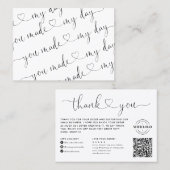 私の日のハートスモールビジネスロゴQRコード 名刺 (正面/裏面)