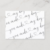 私の日のハートスモールビジネスロゴQRコード 名刺 (正面)