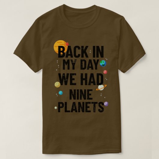 私の日の私たちは9つの惑星天文学(2) Tシャツ (デザイン正面)