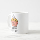 私の日の食べ物パンのケーキをおもしろい行く コーヒーマグカップ (正面左)