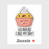 私の日の食べ物パンのケーキをおもしろい行く シール (シート)