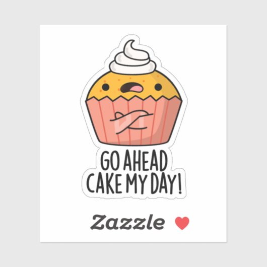 私の日の食べ物パンのケーキをおもしろい行く シール (シート)