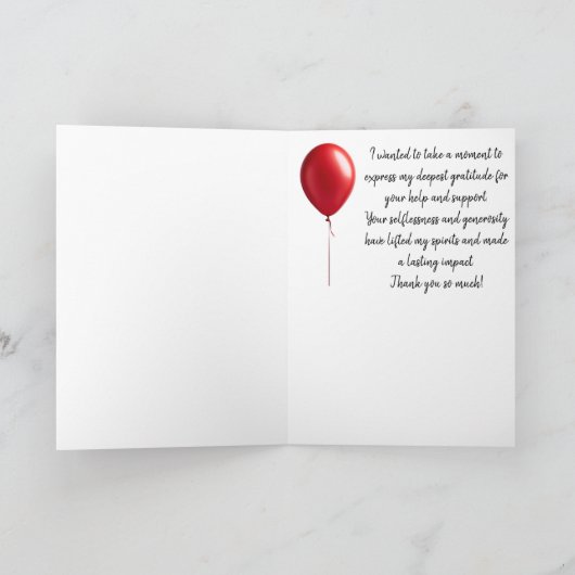 私の日を作った – ありがとう カード (内部)