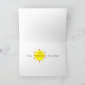 私の日カードを明るくするためにありがとう サンキューカード (内部)