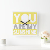 私の日光です スクエア壁時計 (ホーム)