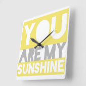 私の日光です スクエア壁時計 (傾斜)