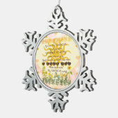 私の日光のハートです スノーフレークピューターオーナメント (右)