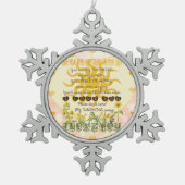 私の日光のハートです スノーフレークピューターオーナメント (正面)