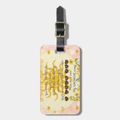 私の日光のハートのデザインです ラゲッジタグ (正面縦)