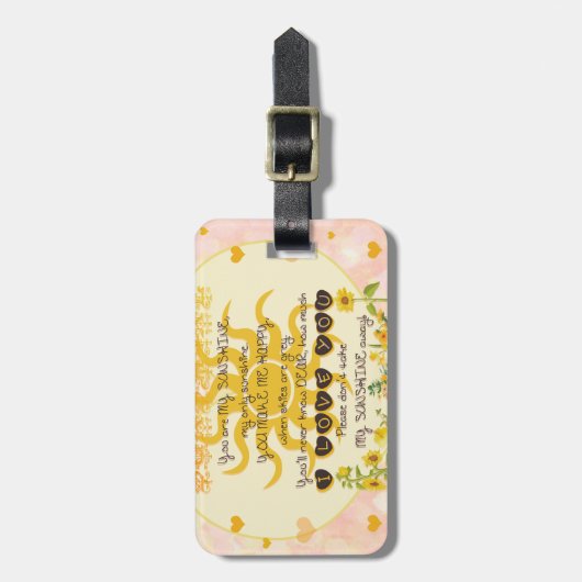 私の日光のハートのデザインです ラゲッジタグ (正面縦)