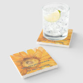 私の日光のヒマワリの石のコースターです ストーンコースター (横)