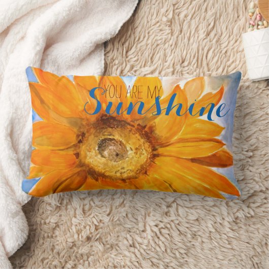 私の日光のヒマワリの芸術の枕です ランバークッション (ブランケット)