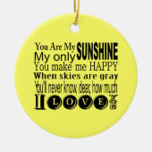 私の日光の服装およびギフトです セラミックオーナメント (正面)