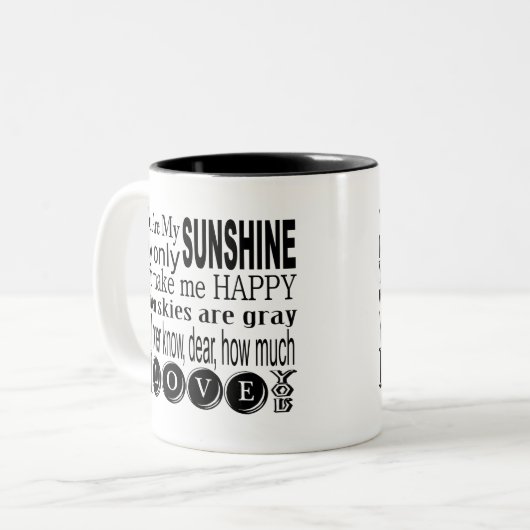 私の日光の服装およびギフトです ツートーンマグカップ (正面左)