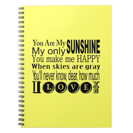 私の日光の服装およびギフトです ノートブック (正面)