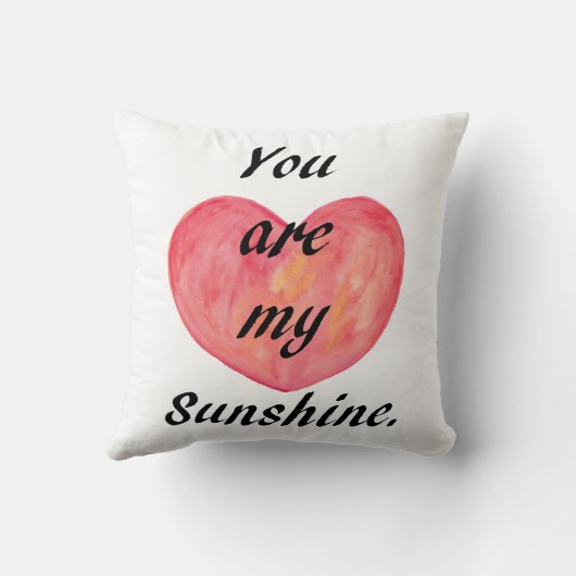 私の日光の装飾用クッションのハートの芸術のクッションです クッション (裏面)