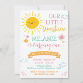 私の日光の誕生日の招待、夏です 招待状 (正面)