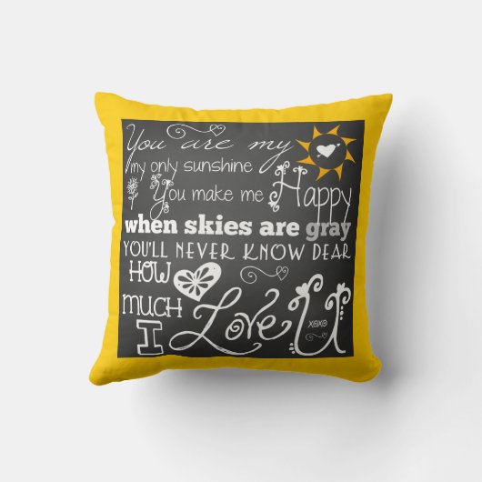 私の日光の黒板の一見の枕です クッション (裏面)