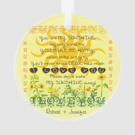 私の日光加えます名前をです オーナメント (裏面)