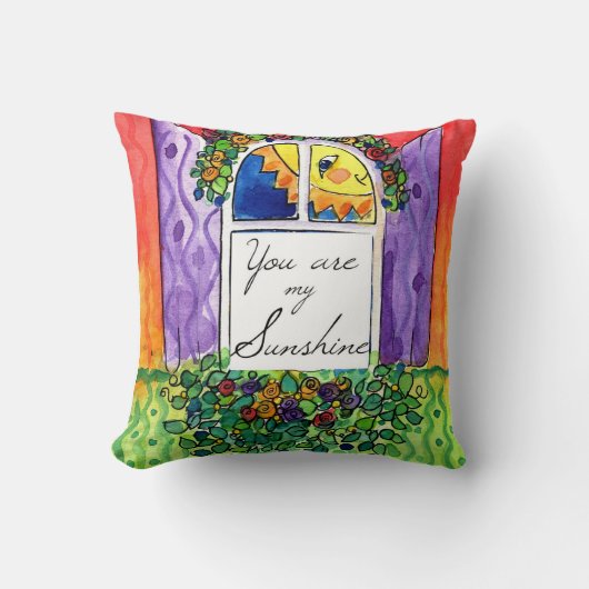 私の日光私のFollowだけ月の芸術です クッション (正面)