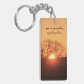 私の日光、させます私を幸せに時灰色空です キーホルダー (正面左)