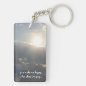 私の日光、させます私を幸せに時灰色空です キーホルダー (裏面)