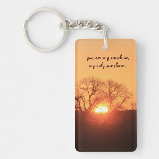 私の日光、させます私を幸せに時灰色空です キーホルダー (正面)