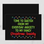 私の日常の不安から特別なクリスマスの不安に切り替える時間 招待状 (正面/裏面)