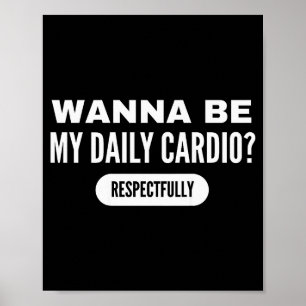 私の日常の有酸素運動になって Funny Gym Saying  ポスター