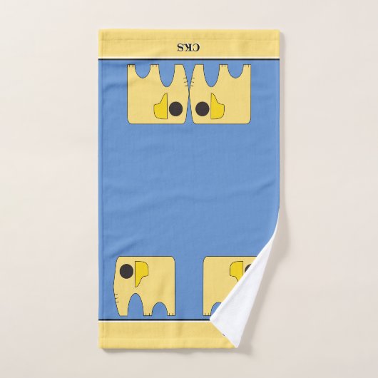 私の日当たりの良い象 – パーソナライズされた バスタオルセット (ハンドタオル)